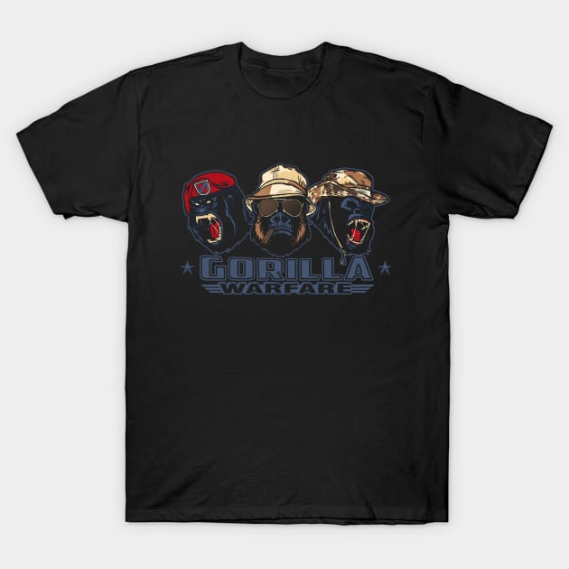 Gorilla Warfare T-Shirt by AndreusD